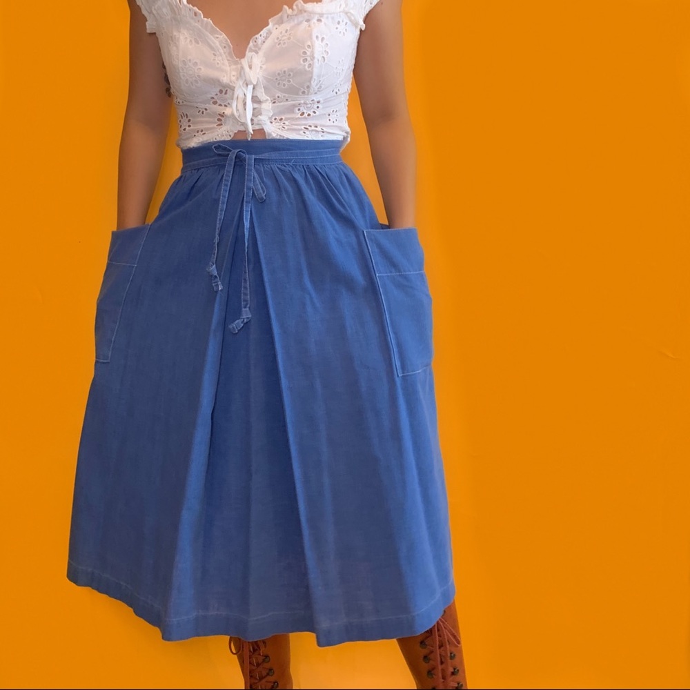 Vintage Blue Wrap Shirt